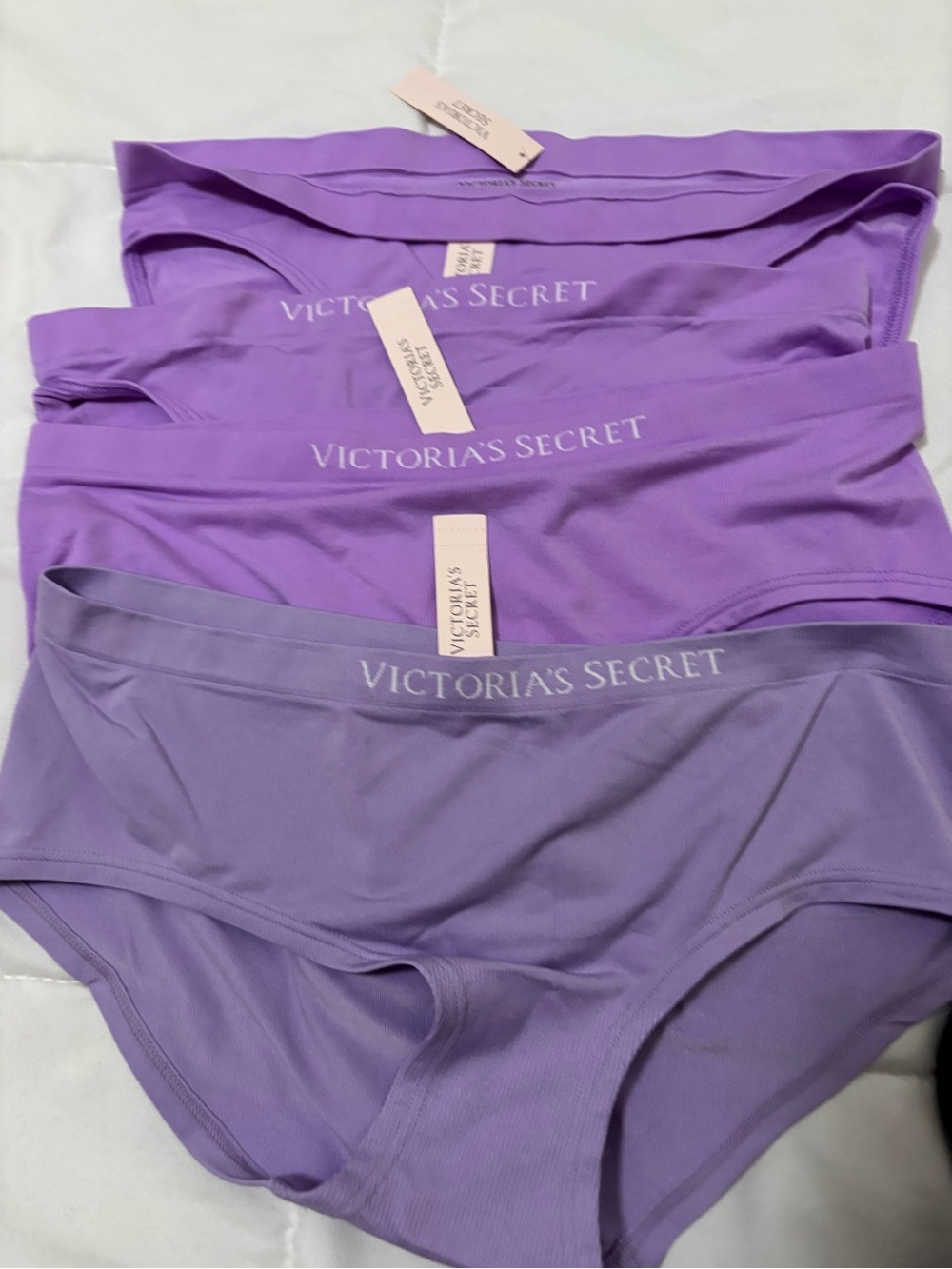 Victoria's Secret Lavender Seamless Bikini (2) Hipster (2) Panties - Set of 4